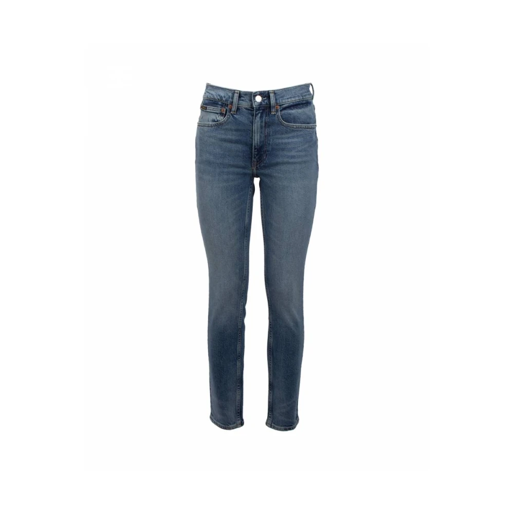 Polo Ralph Lauren Mid Rise Skinny Ankle Jeans Blue Dames