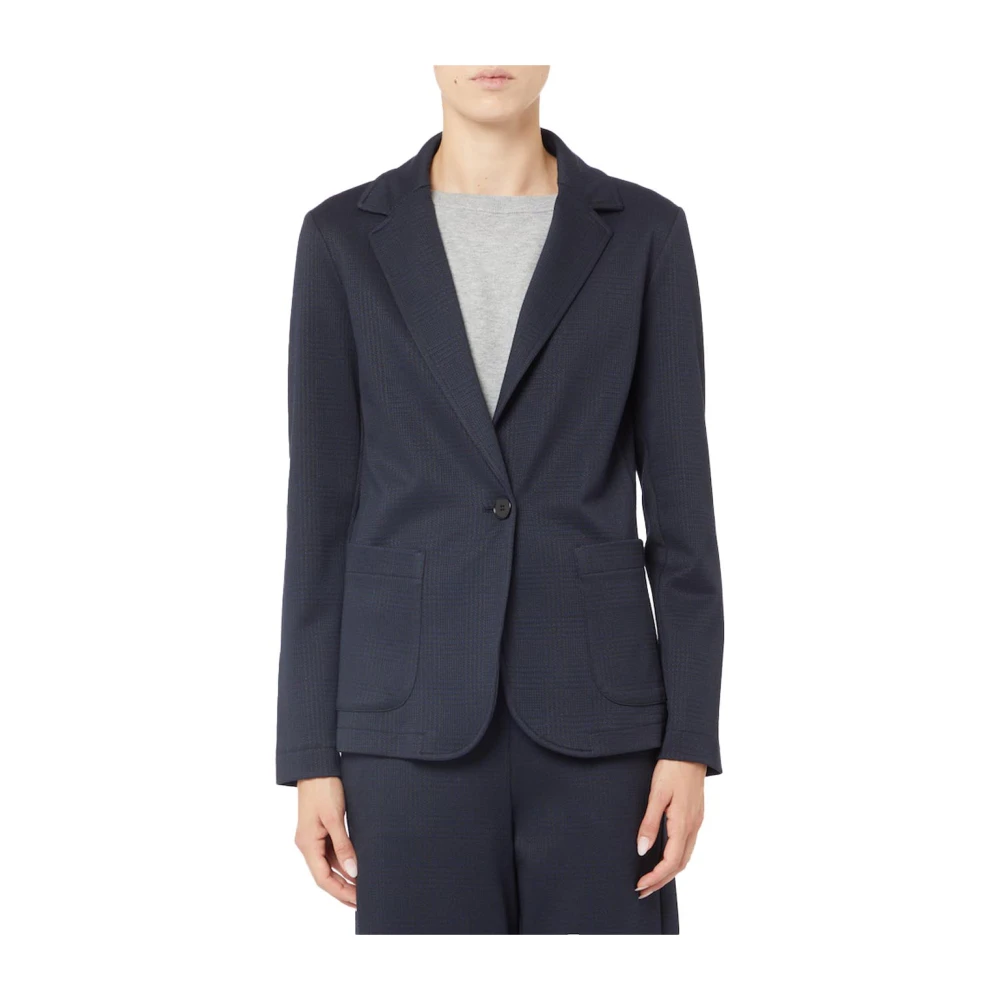 Pennyblack Prince of Wales Jacquard Blazer Blue Dames