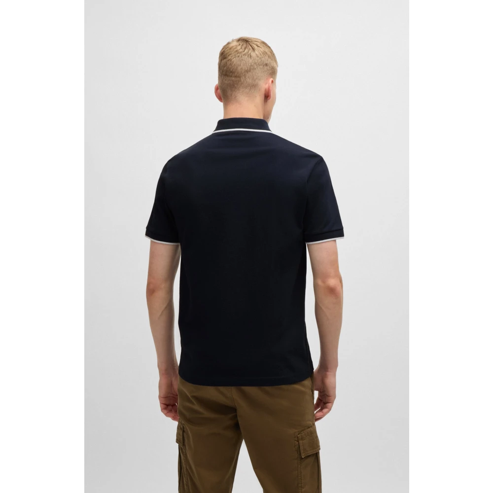 Boss Slim Fit Polo Shirt Blue Heren