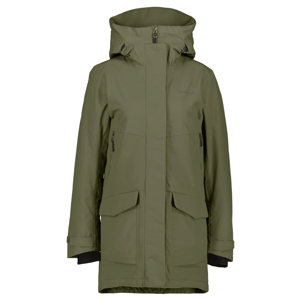 Didriksons Women's Green Parka With Zipper And Side Pocket 5XL