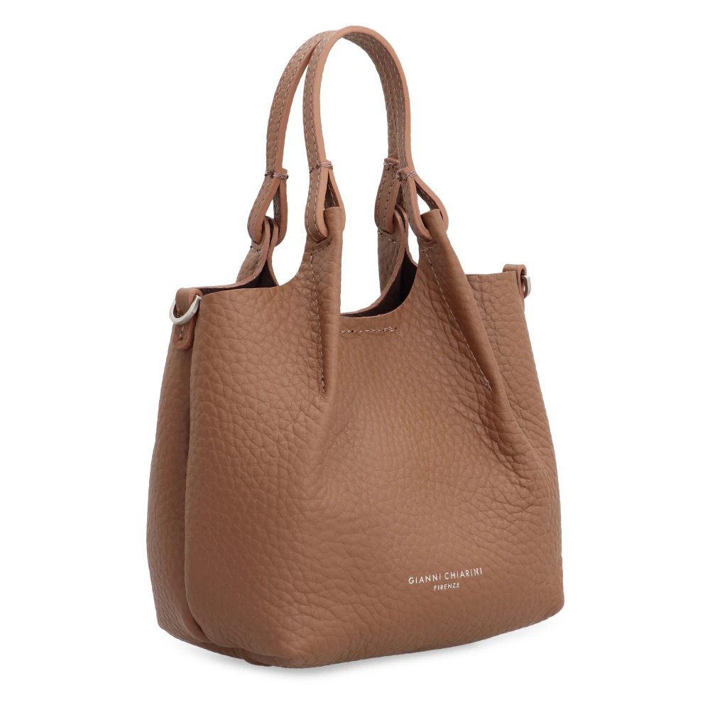 Gianni Chiarini Leren handtas met afneembare band Brown Dames