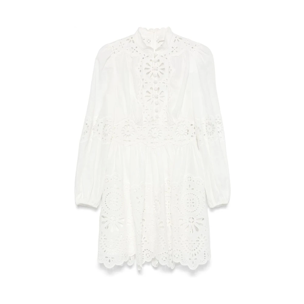 Zimmermann Vit Broderie Anglaise Klänning White, Dam