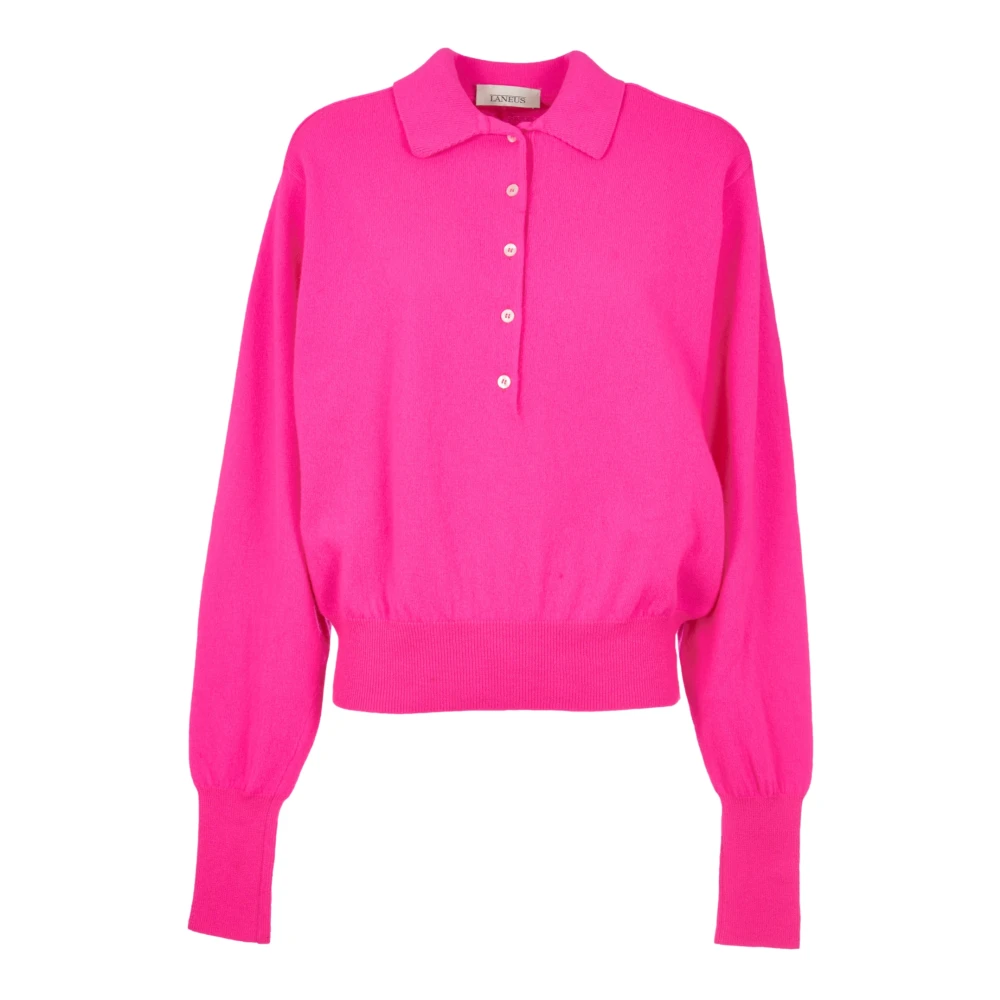 Laneus Wijde Polo Sweaters Pink Dames