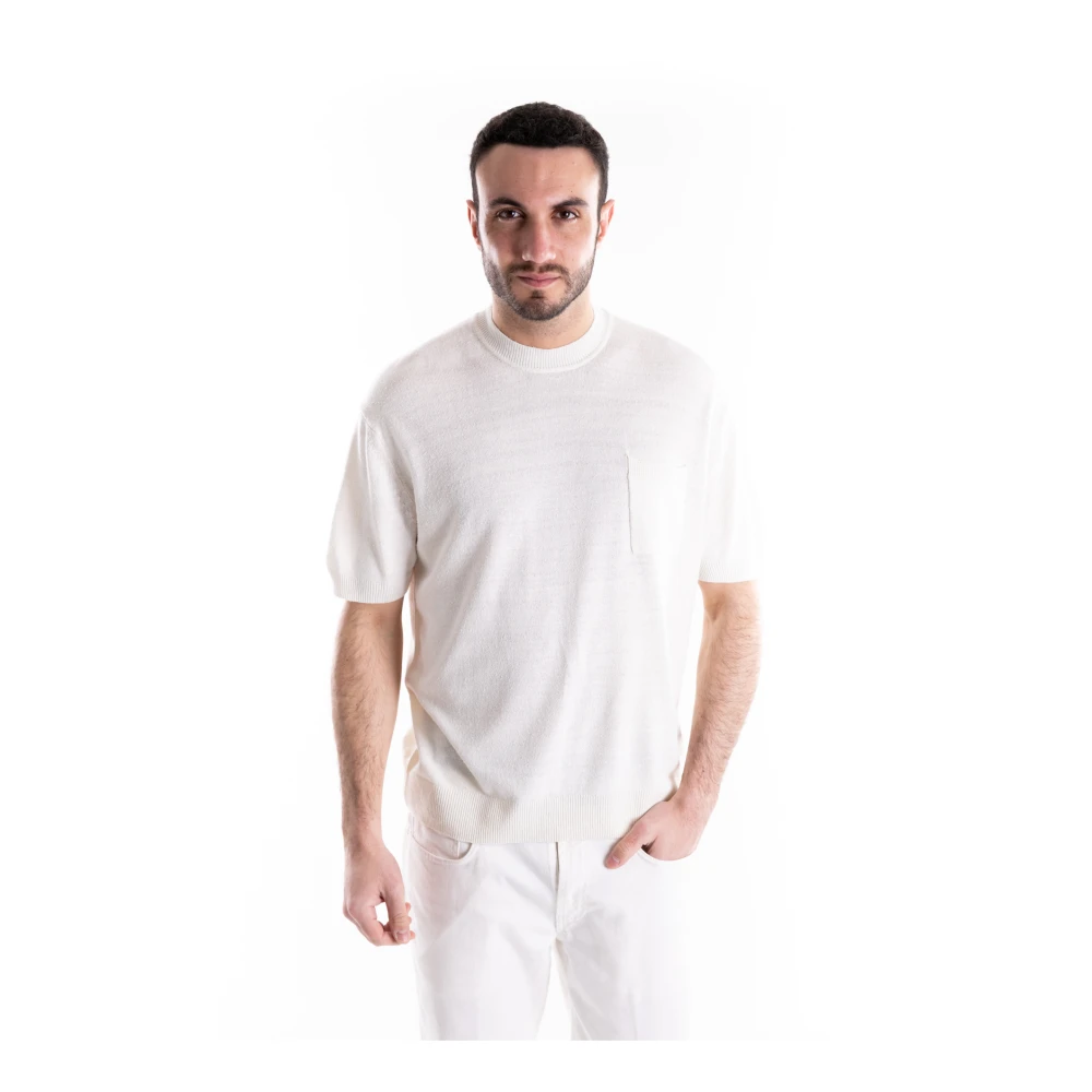 Paolo Pecora Men's Beige Round-Neck Knitwear - Round-Neck Knitwear - 3XL - Knitwear