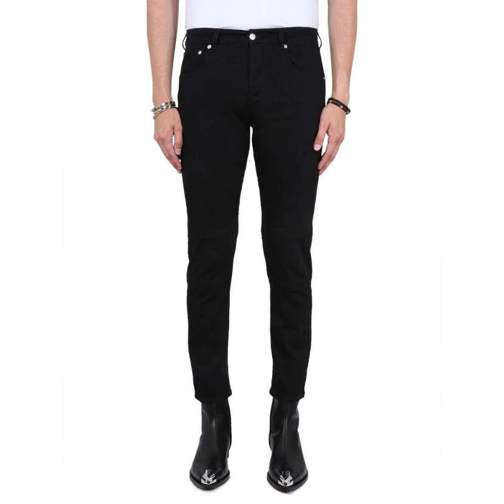 Alexander mcqueen Knoopsluiting Biker Jeans Black Heren