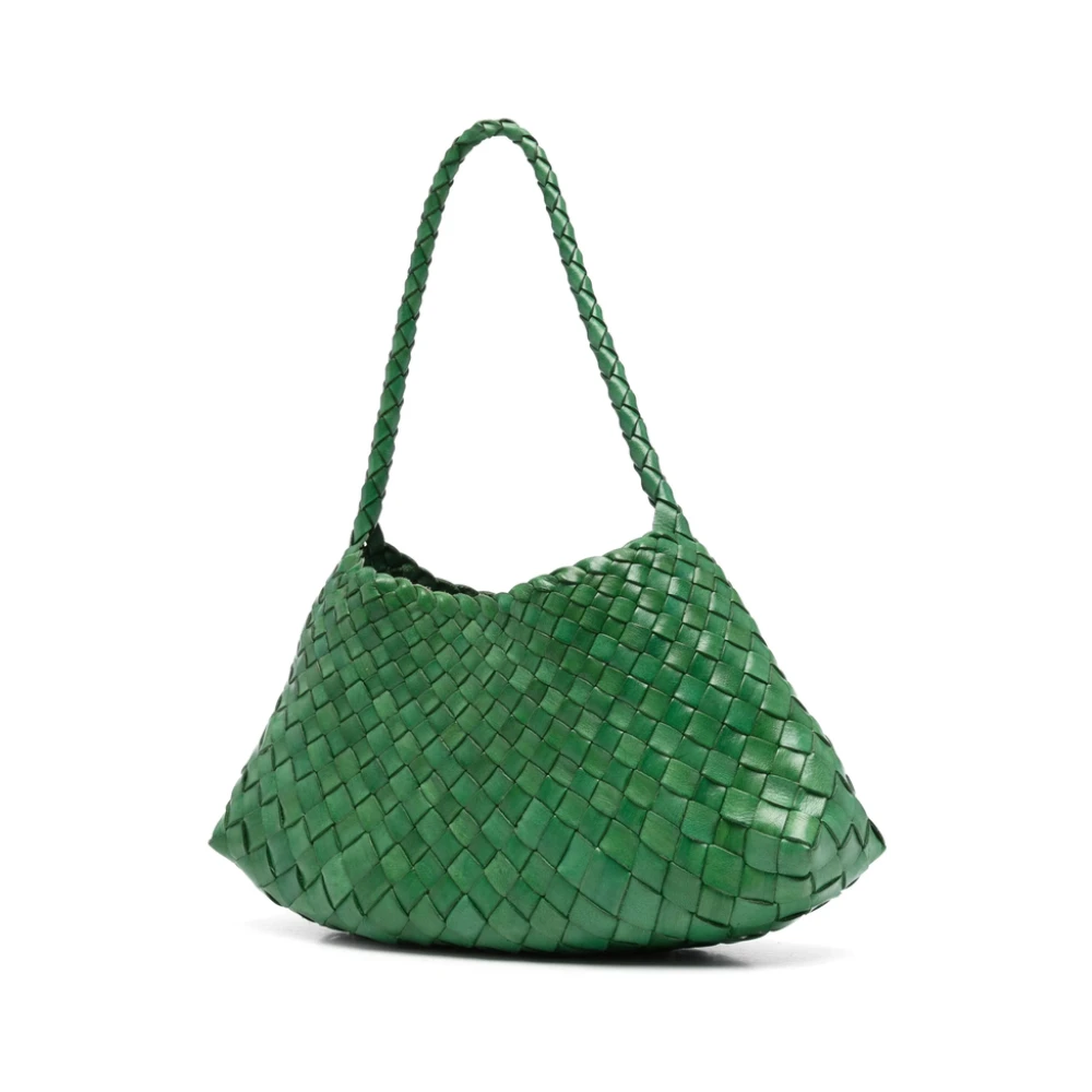 Dragon Diffusion Groene Gevlochten Top Handvat Tas Green Dames