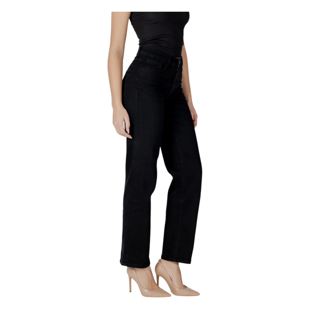 Ichi Wijde jeans voor vrouwen Lente Zomer collectie Black Dames