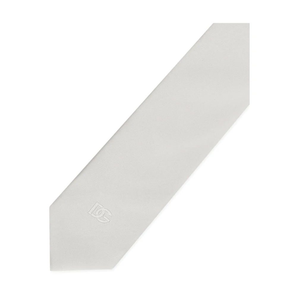 Dolce & Gabbana Witte zijden stropdassen voor heren White Heren