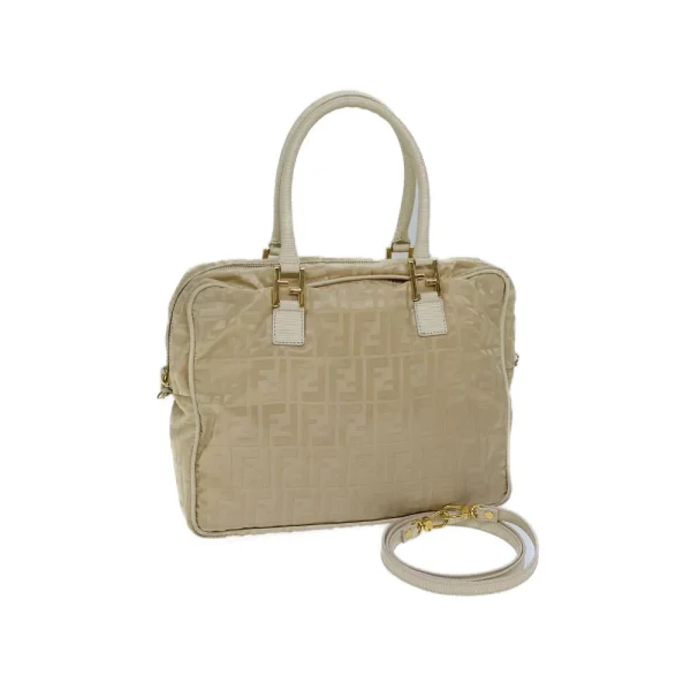 Fendi Vintage Pre-owned Nylon handbags Beige Dames