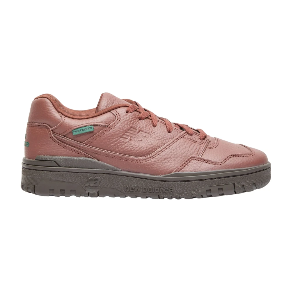 New Balance Leren Sneakers met Debossed en Geborduurde Logo`s Heren Schoenen Bruin