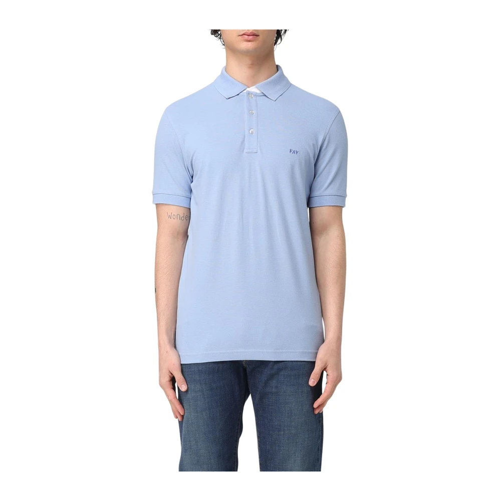 Fay - Tops > Polo Shirts - Blue - Fay - Modalova