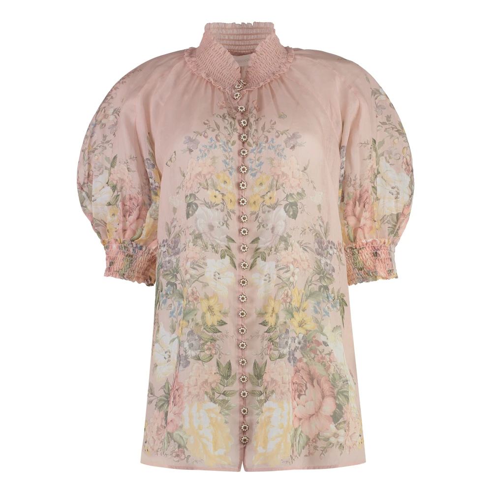 Zimmermann Bloemen Pofschouder Blouse Multicolor Dames