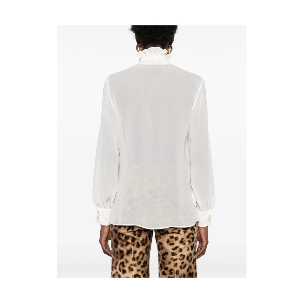 Tom Ford Witte V-hals Lange Mouw Shirt White Dames