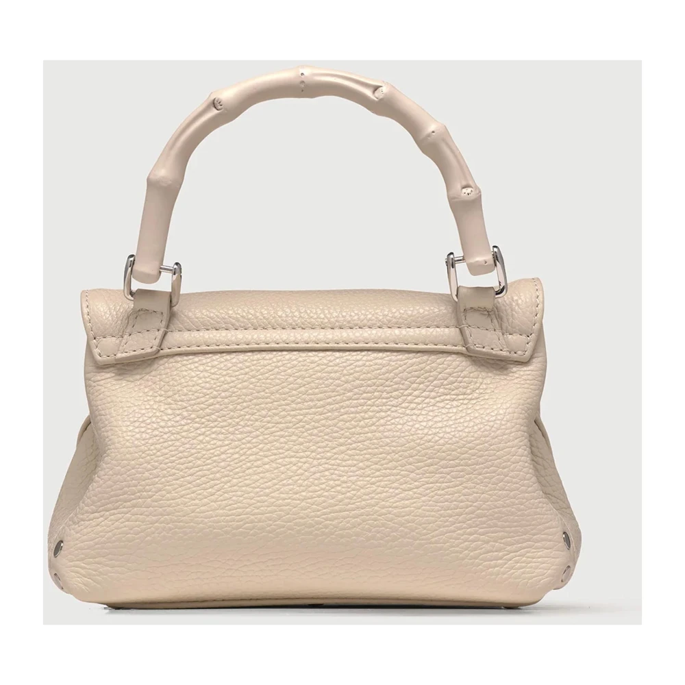Zanellato Bamboe Handvat Leren Crossbody Tas Beige Dames