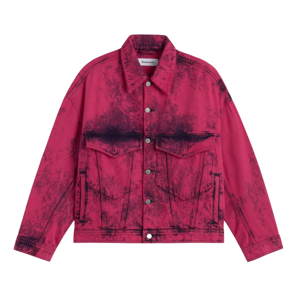 Études Vintage Loose Denim Jacket Pink Heren