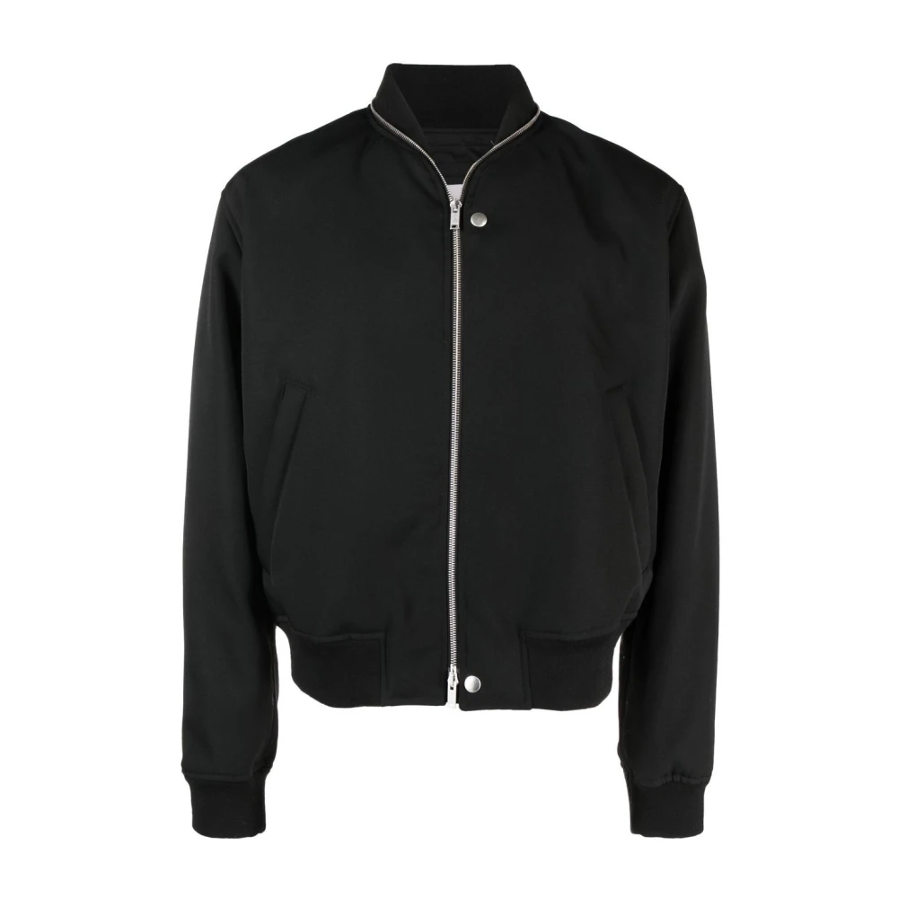 Jil Sander Men's Black Wool Bomber Jacket