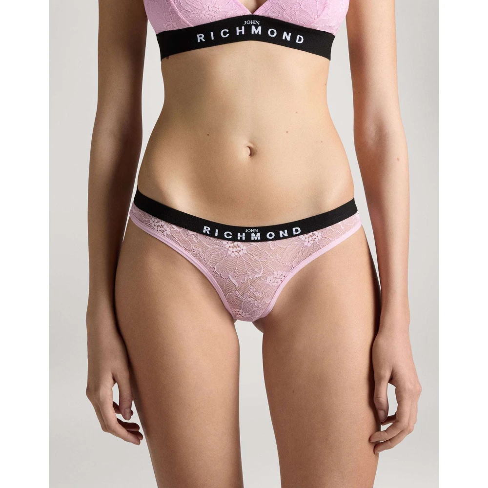 John Richmond Bipack van geborduurde kanten slipjes Multicolor Dames