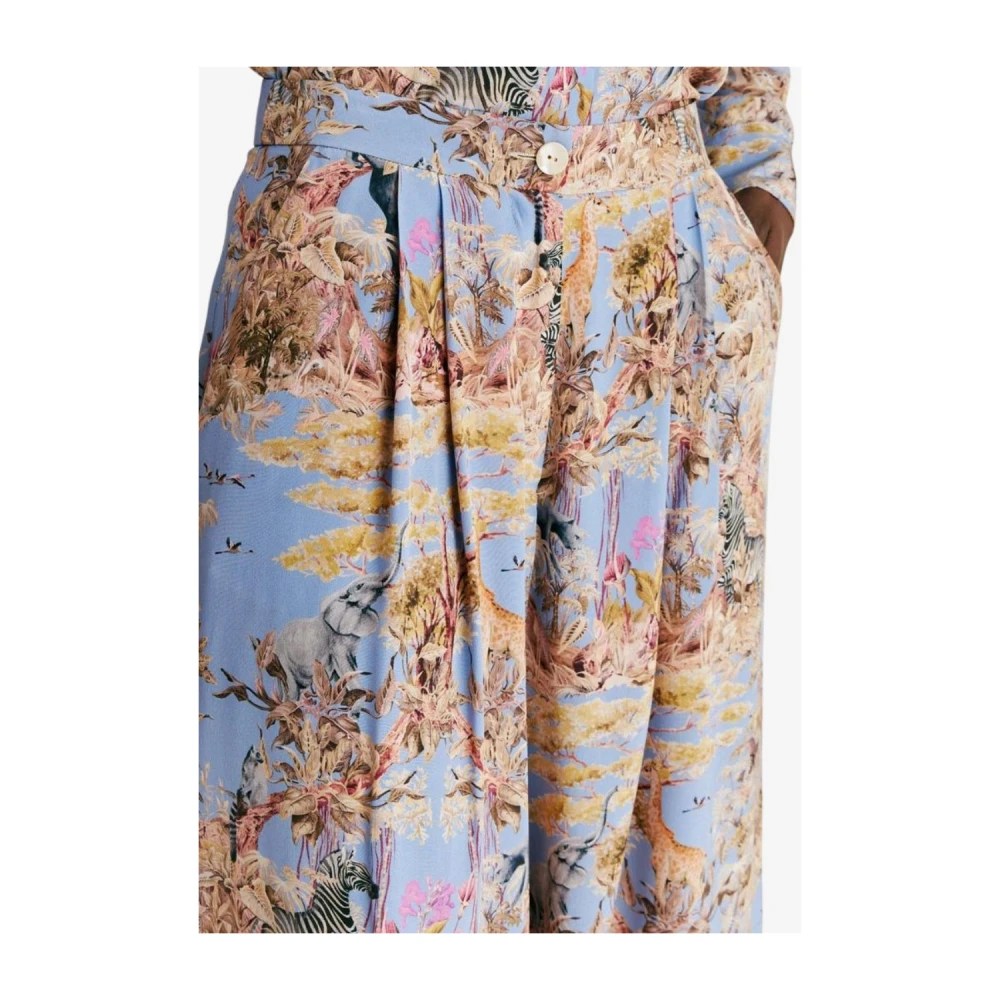 Momoni Gedrukte zijden broek Multicolor Dames