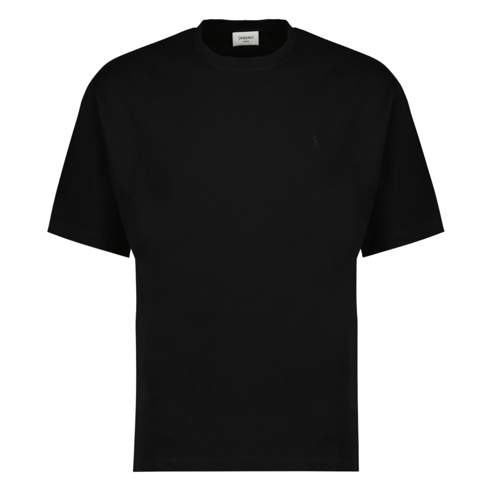 Saint Laurent Men's Black T-Shirts, Xs, Cassandre Oversized T-Shirt