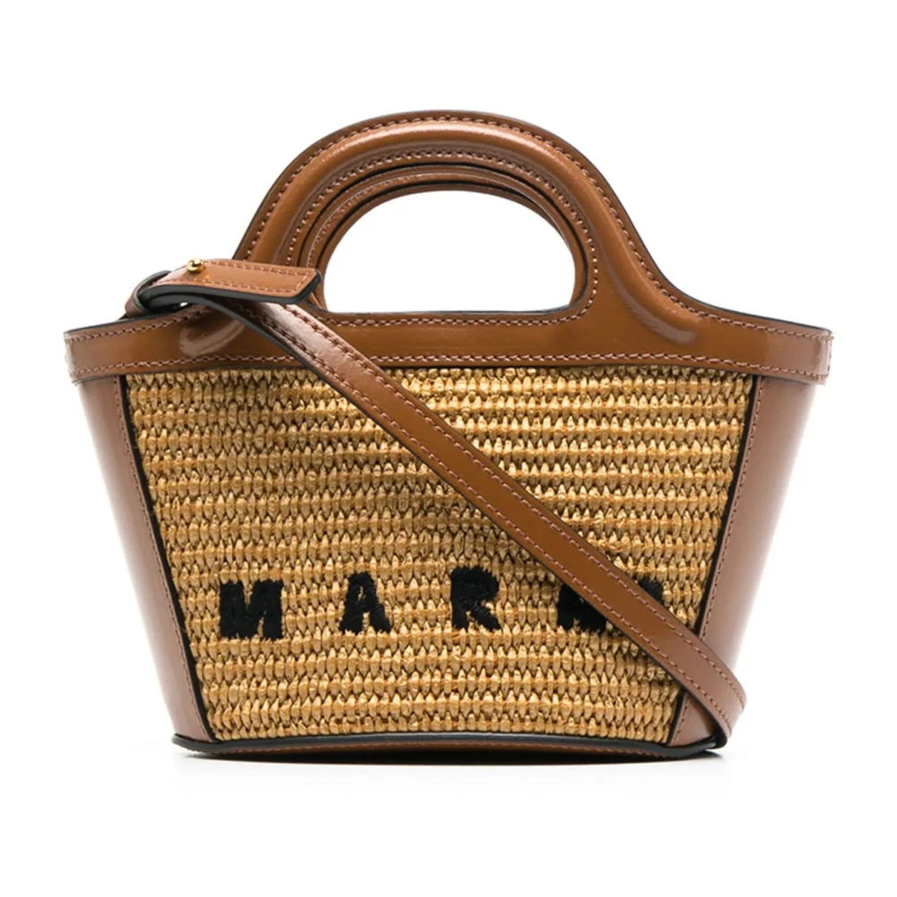 Marni Bruine Tropicalia Zomer Tas Brown Dames