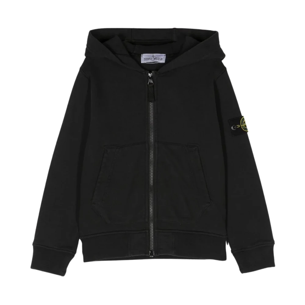 Stone Island Blue Kids Sweatshirts, Male, 4 Y, Hooded Cotton Jersey Jumper
