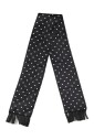 noir-blanc-pois-a-franges-foulard-en-soie