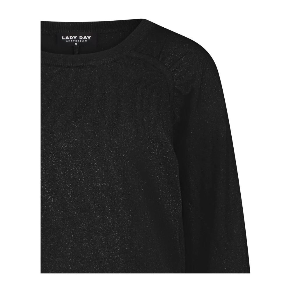 Lady Day Vivian Lurex Trui Zwart Black Dames