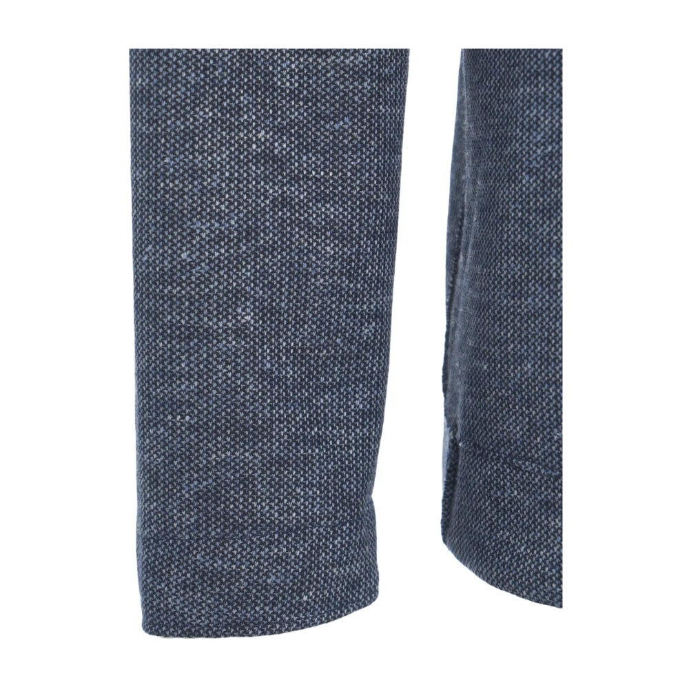 Harris Wharf London Blauwe Linnen Blend Blazer Stijlvol Ontwerp Blue Heren
