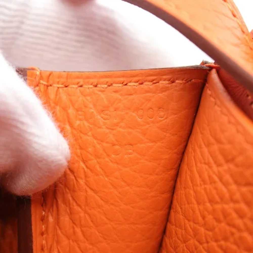 Hermès Vintage Pre-owned Leather handbags Orange Dames
