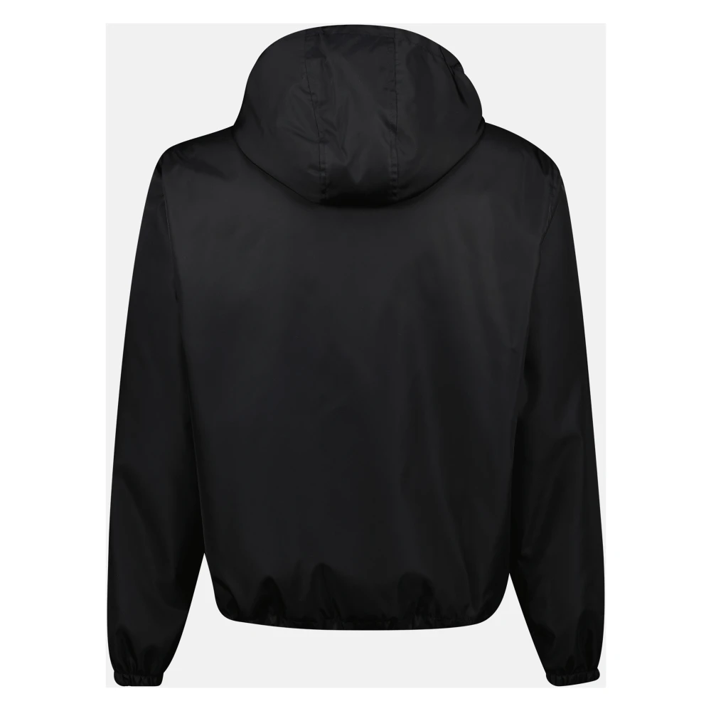 Versace Zwarte Nylon Windjack Black Heren