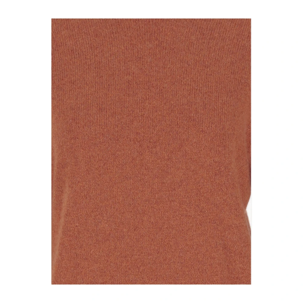 Malo Luxe Cashmere Crew Neck Sweater Orange Heren