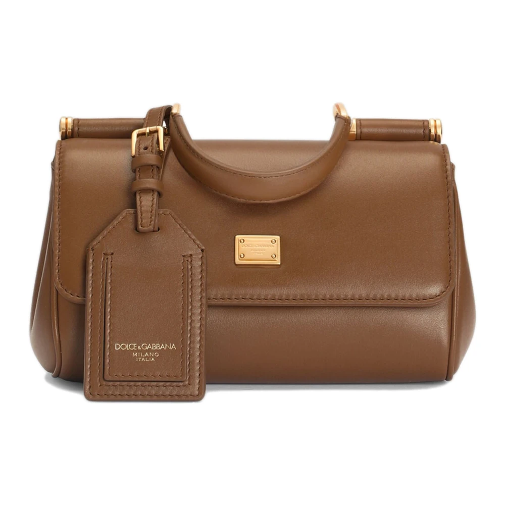 Dolce & Gabbana , Handbags, Female, Brown, One Size, My Sicily Handbag - Image 4