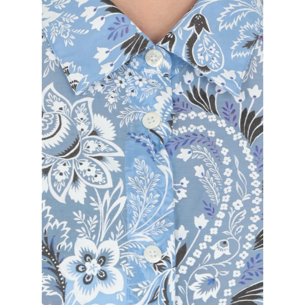 ETRO Casual Shirts Blue Dames
