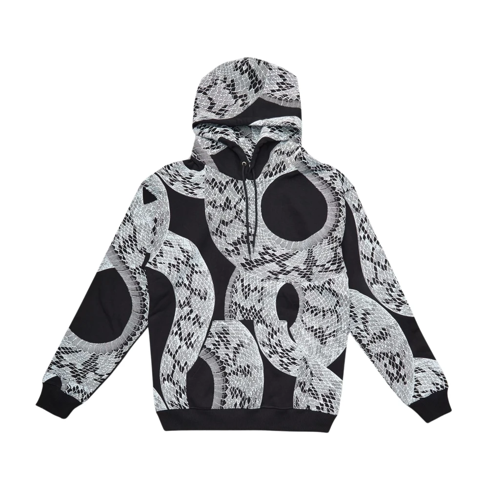 Iuter Zwarte hoodie met Boa-trim Multicolor Heren
