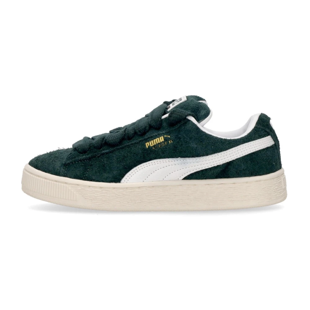 Puma Men's Green Suede Low Shoe With Oversize Laces
