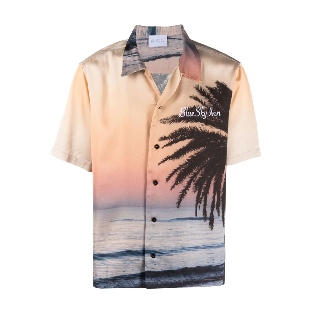 Blue Sky Inn Men's Multicolor Shirts White - Short Sleeve Shirts - S - Shirts