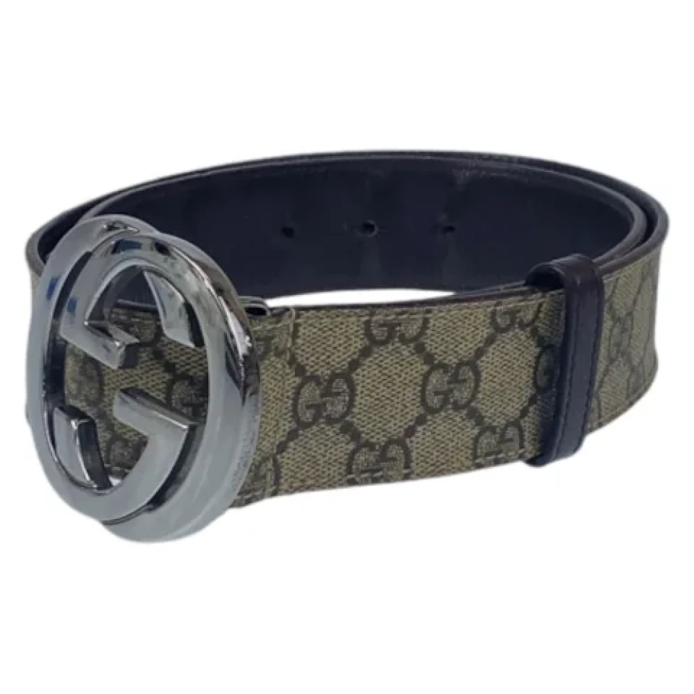 Gucci Vintage Pre-owned Canvas belts Beige Heren