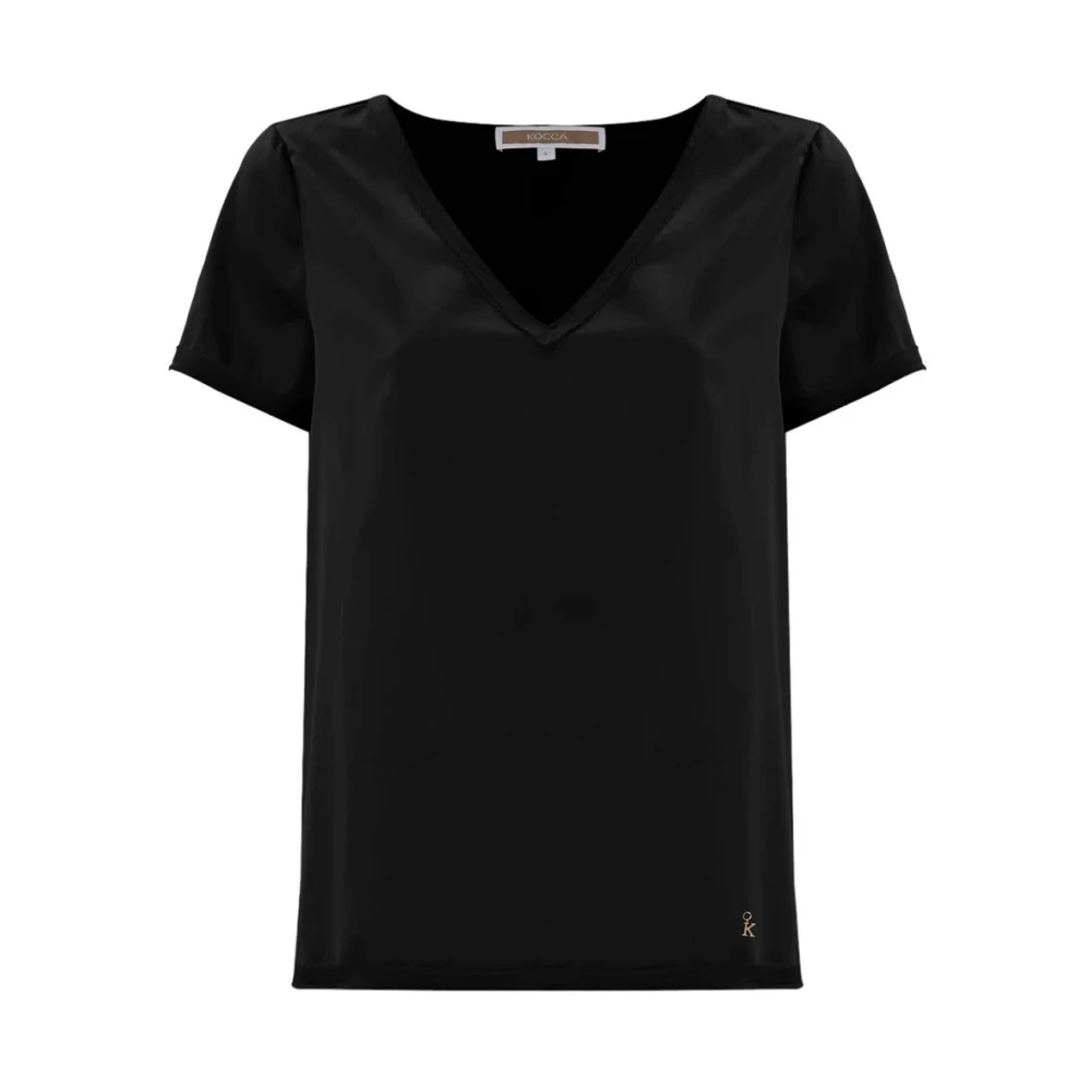Kocca Korte Mouw Blouse Black Dames