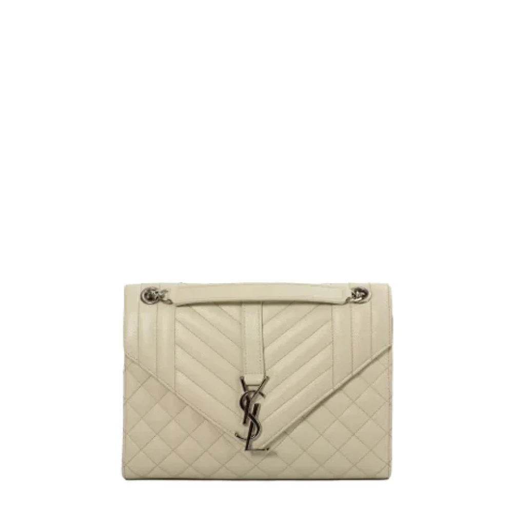 Yves Saint Laurent Vintage Pre-owned Leather shoulder-bags White Dames