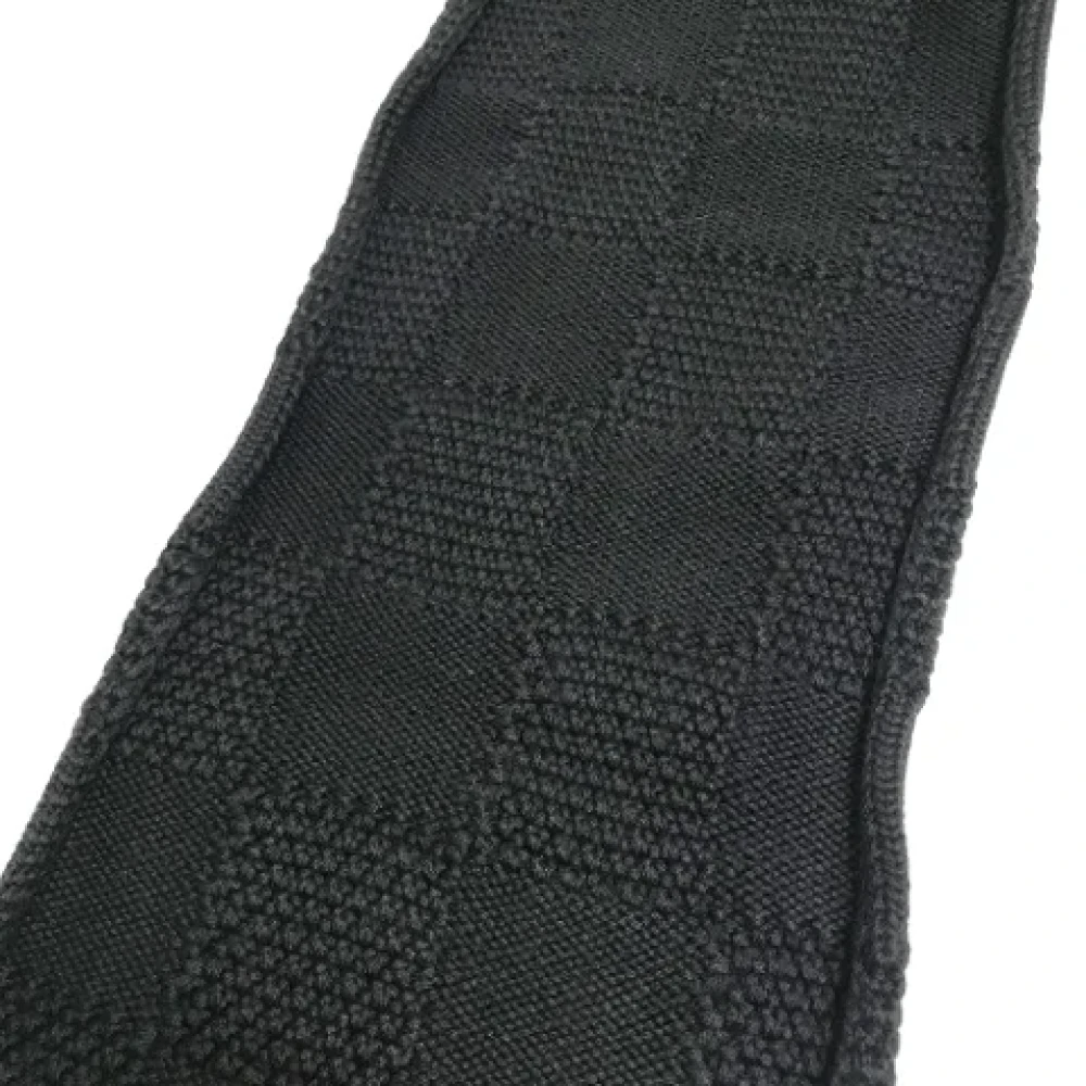 Louis Vuitton Vintage Pre-owned Wool scarves Black Dames