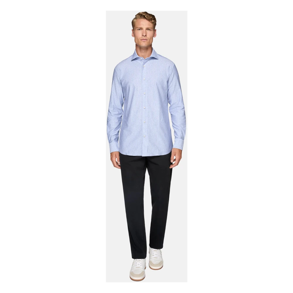 Boggi Milano Regular Fit Polo Shirt van katoenen jersey Blue Heren