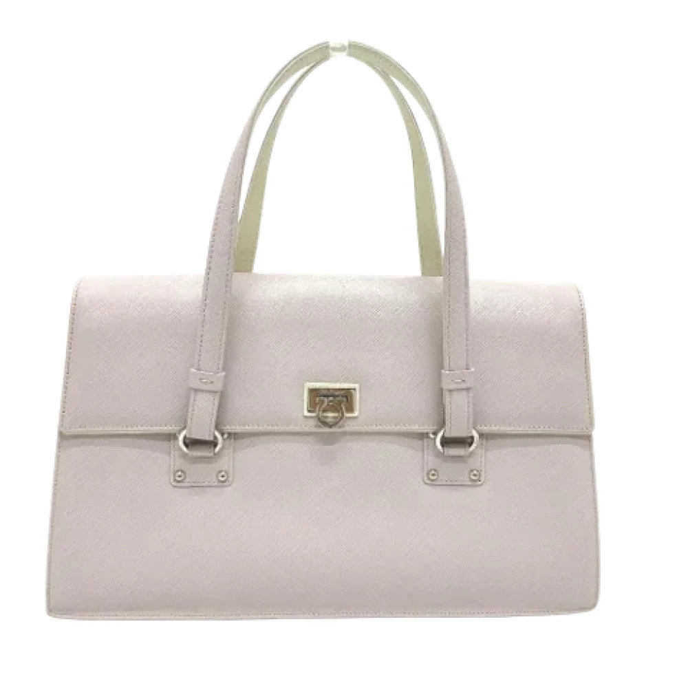 Salvatore Ferragamo Pre-owned Leather handbags Pink Dames