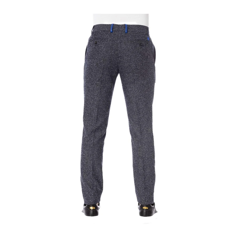 Trussardi Zwarte katoenen broek met zakken Black Heren
