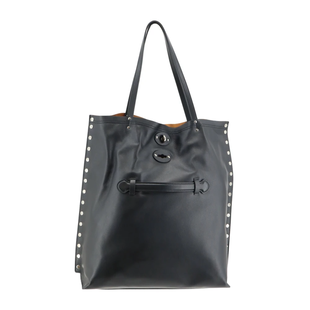 Zanellato , Shopping Bags, Female, Black, One Size, A Spasso Leather Shopping Bag