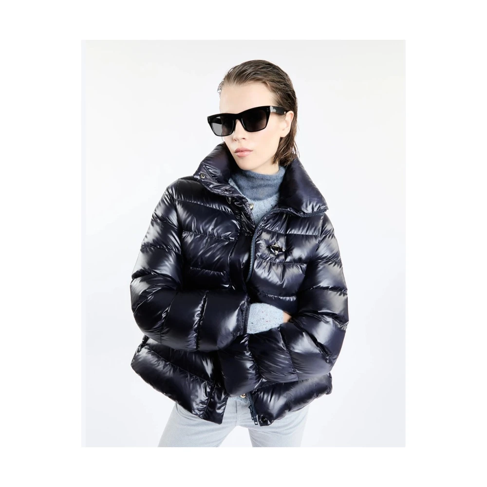 Fay Blauwe Nylon Donsjas Blue Dames