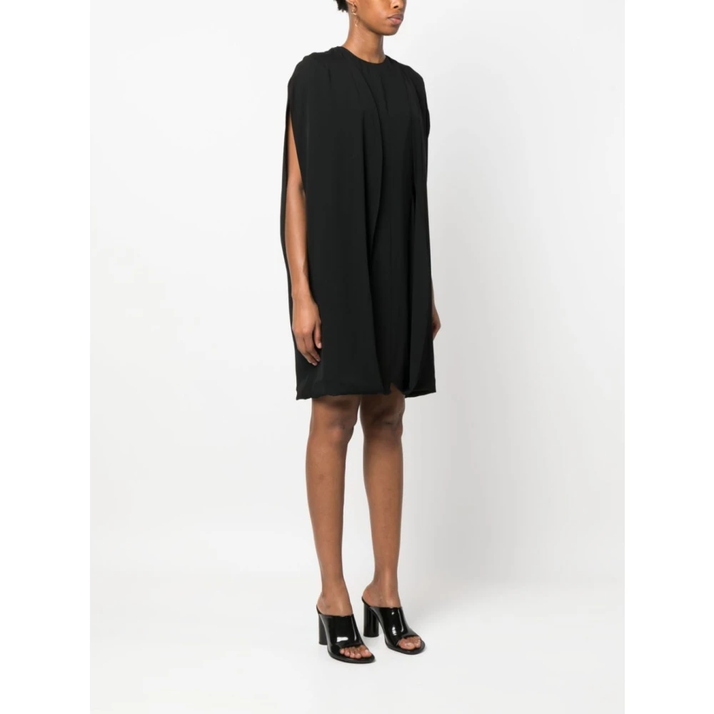 The Row Zwarte Zijden Crepe Top met Opvouwbare Panelen Black Dames
