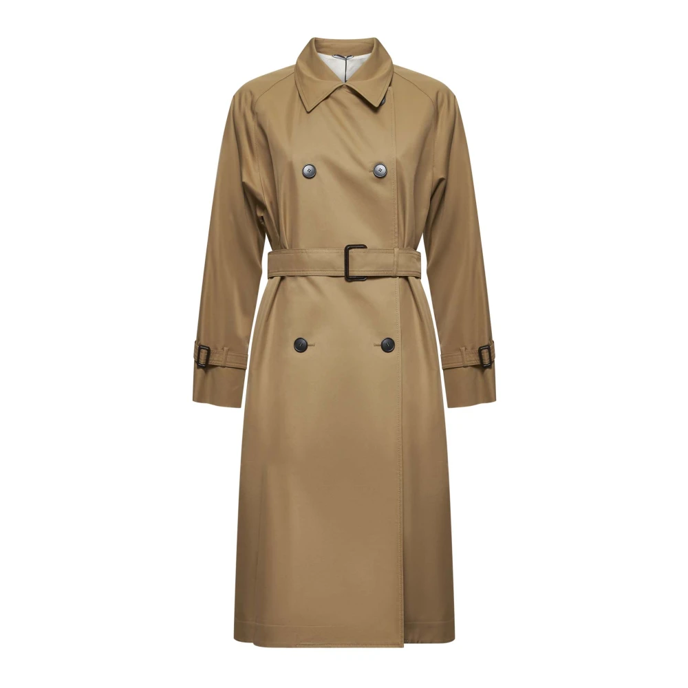 Max Mara Omkeerbare Beige Trenchcoat Canasta Stijl Beige Dames