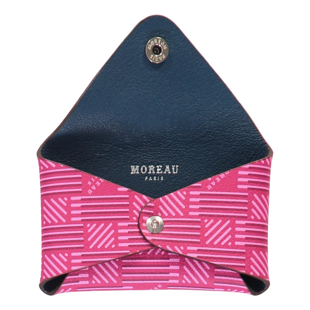 Moreau Paris Logo Detail Leren Kaarthouder Pink Dames
