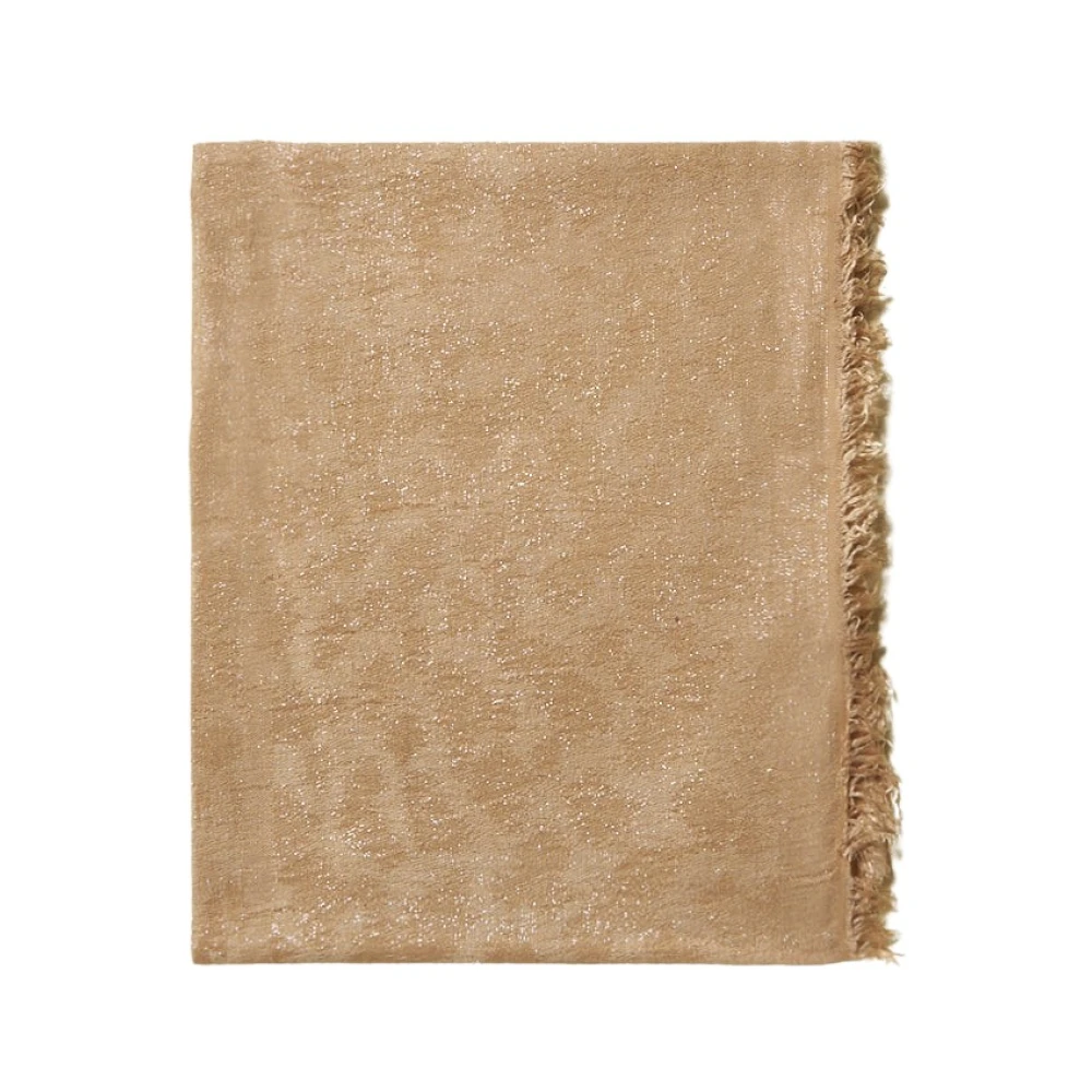 PESERICO Model viscose en lurex hoofddoek Brown Dames