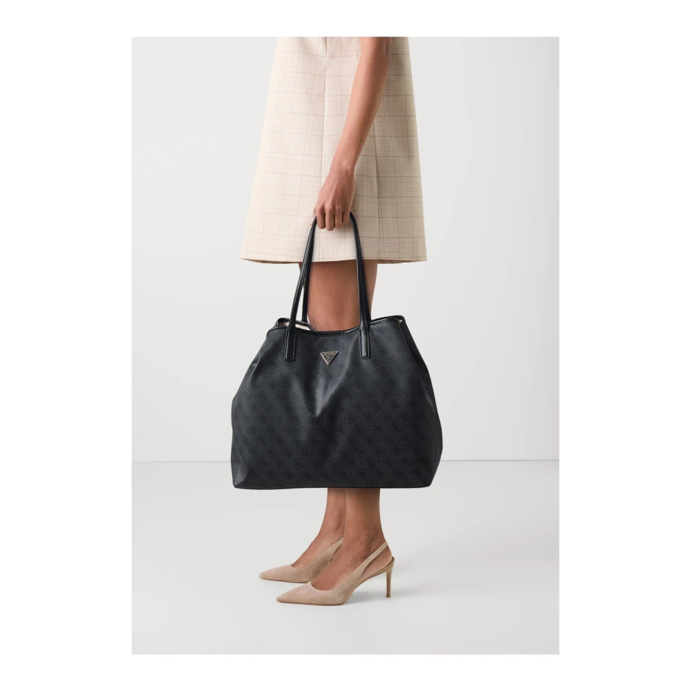 Guess 2in1 Eco PU Leren Shopper Victtoria Black Dames